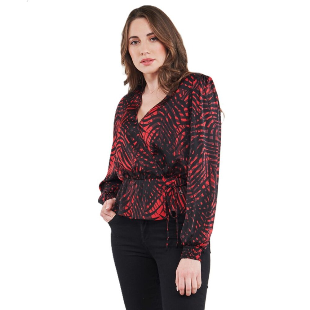 GUESS LS Piper Top Blouse. Size XL
